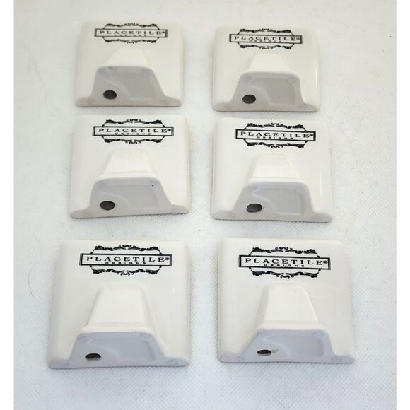 PLACETILE-Ceramic-Grape Vines-Cream-Erasable-Table Setting-Name Plates-Set of 6 - Picture 6 of 14